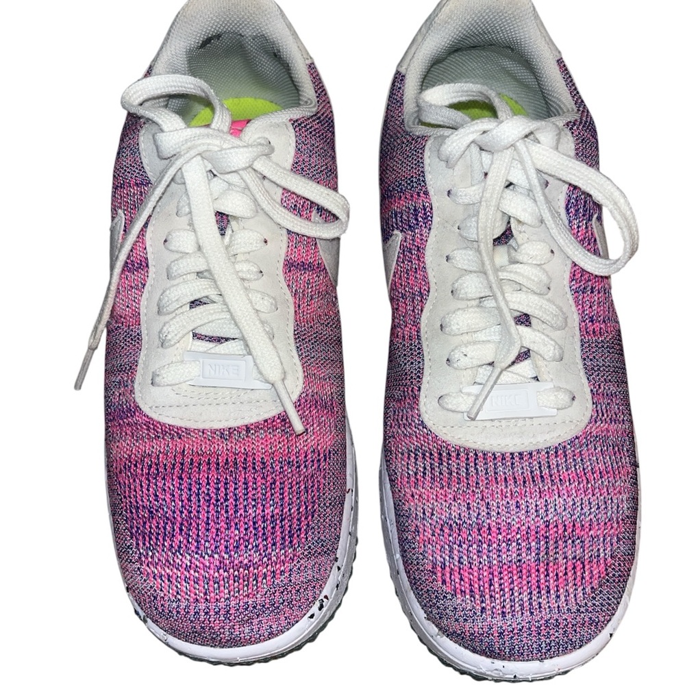 Vibrant Pink Knit Sneakers for Women